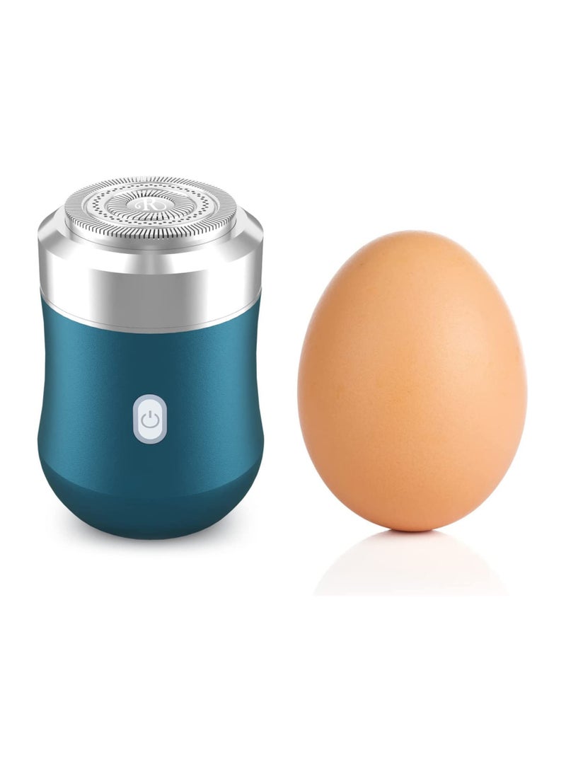 Excefore Electric Razor Pocket Size Mini Portable Shaver Portable Travel Razor Mini Electric Razor Charging Easy One-Button Use Suitable for HomeCarTravel (Blue) - Image 4