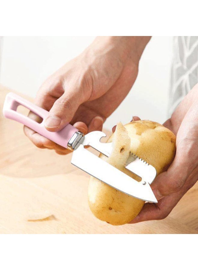 Hope Vegetable Peeler Knife, Brown Vegetable Opener for Peeling Potatoes, Slicing Fruits and Vegetables, Cleaning Fish and Removing Damaged or Unwanted Parts for Everyday Kitchen Preparation - Image 5