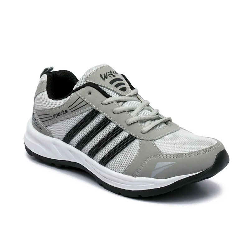 Asian Men's Grey Black Sports Sneakers