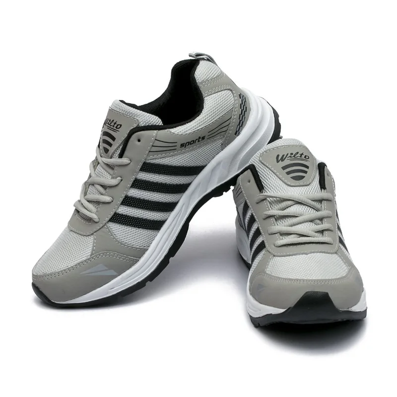 Asian Men's Grey Black Sports Sneakers