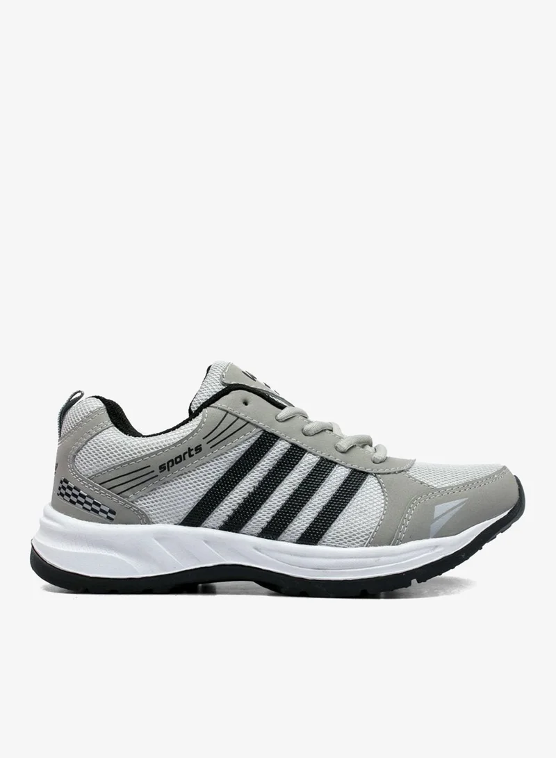 Asian Men's Grey Black Sports Sneakers