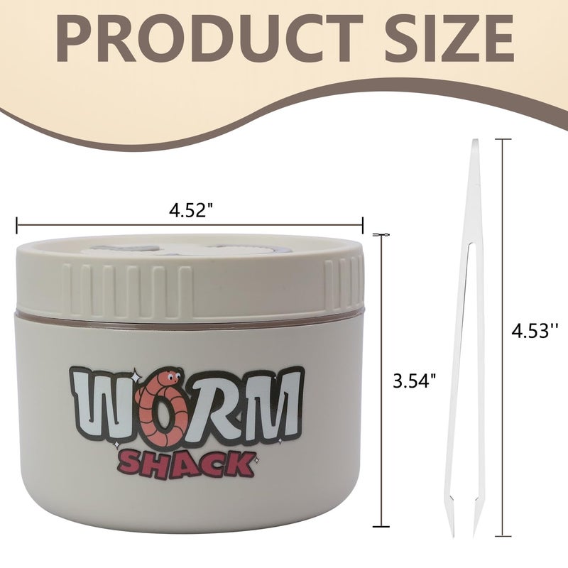 VKVXCLON Fishing Bait Container  Insulated Stainless Steel  Live Bait Storage  Worm Storage Box  Nightcrawler Box  Bait Tank  Compact And Durable Small And Portable  Keeps Bait Fresh And Alive (White) - Image 5
