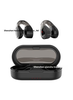 Q60,Wireless Headset, TWS Clip-on Wireless Bluetooth Headset, USB Type-C-Colour:Black
