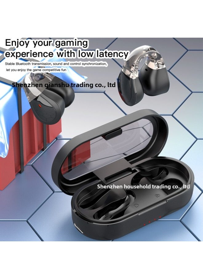 Generic - Q60,Wireless Headset, TWS Clip-on Wireless Bluetooth Headset, USB Type-C-Colour:Black - Image 1
