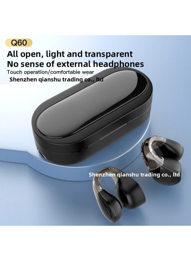 Generic - Q60,Wireless Headset, TWS Clip-on Wireless Bluetooth Headset, USB Type-C-Colour:Black - Image 1