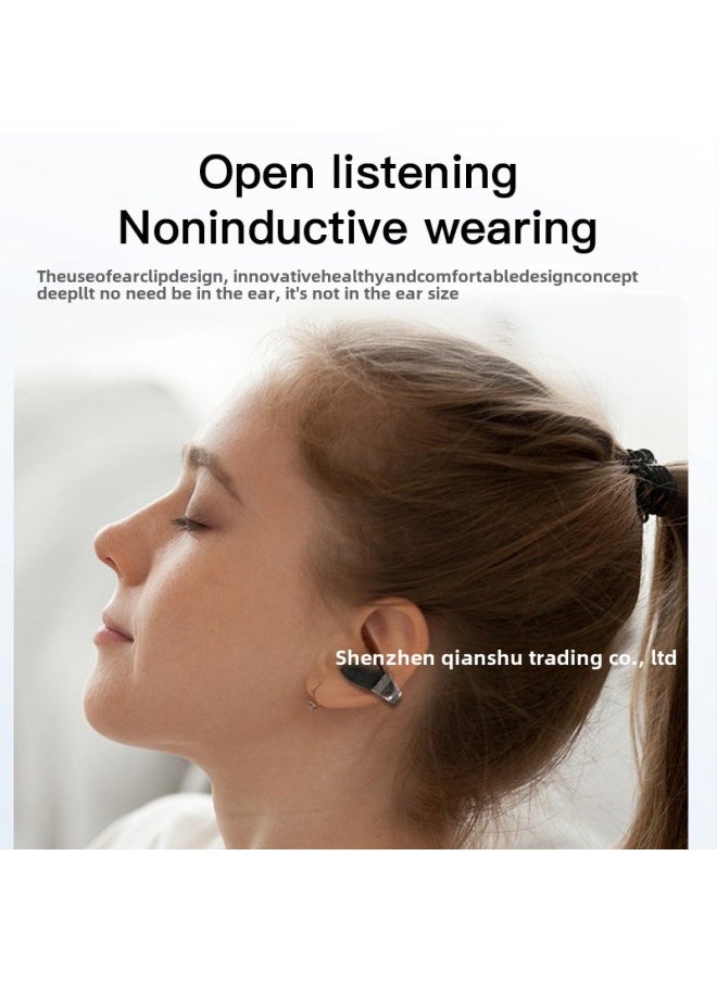 Generic - Q60,Wireless Headset, TWS Clip-on Wireless Bluetooth Headset, USB Type-C-Colour:Black - Image 1