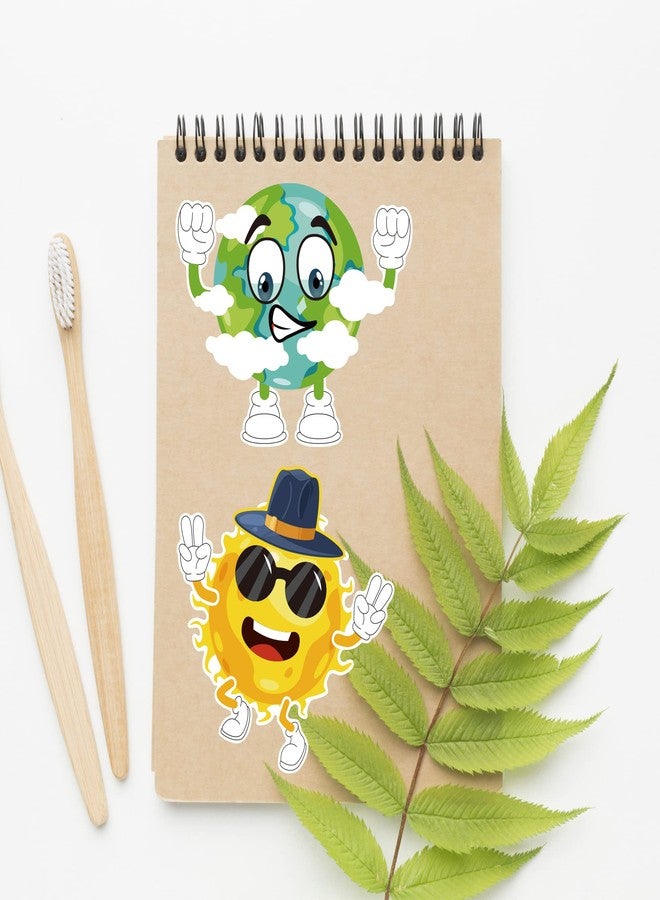 T-Antrix 24 Pieces Make Your Own Planet Stickers Make A Face Stickers for Kids Toddlers with Planets Solar System DIY Craft Kids Party Favor Supplies Crafts - Image 5
