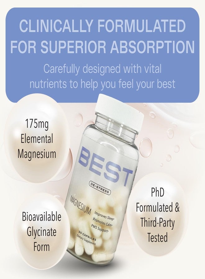 Best Supplements BEST Magnesium Glycinate Supplement for Women - High Absorption, Breakthrough for Sleep, Stress - Menopause Symptoms, Magnesium for Women Over 40 - Gentle on Stomach, Non-GMO, Vegan - 30 Day Supply - Image 2