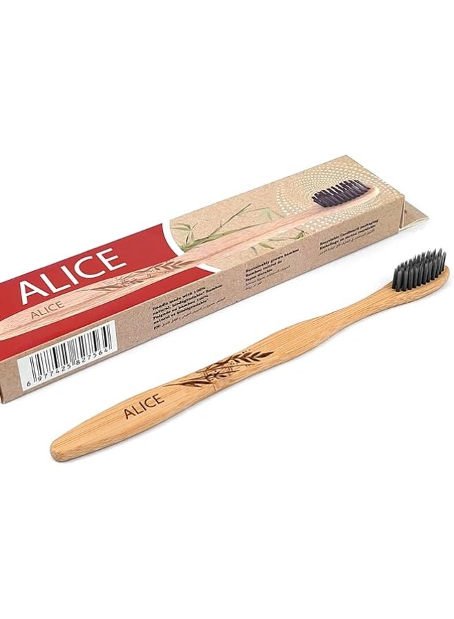 Alice Bamboo Toothbrush With Activated Charcoal - Image 3