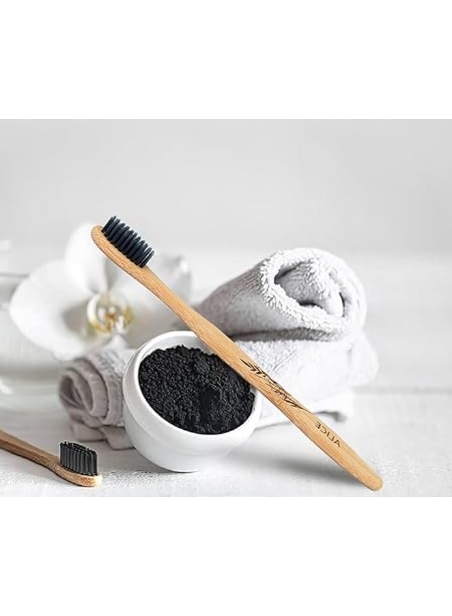 Alice Bamboo Toothbrush With Activated Charcoal - Image 4