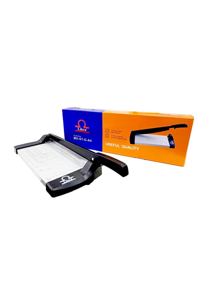 Libra Paper Cutter A4 Paper Trimmer Photo Guillotine Craft Machine, 10 Sheets Capacity White - Image 2