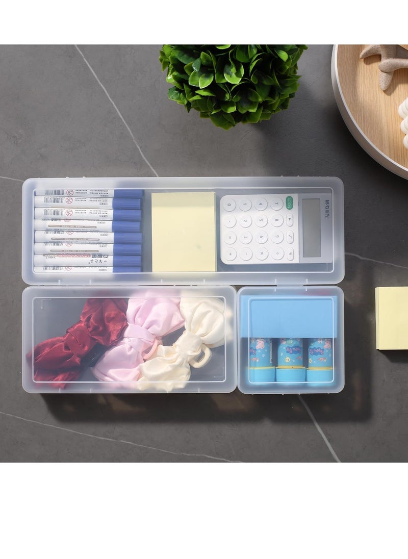 Novelinks novelinks Stackable Plastic Clear Storage Box Containers with Latching Lid - Art Craft Supply Organizer Storage Containers for Pencil Box, Lego, Crayon, Beads, Jewelry (12 Pack Small -Clear)  - Image 4