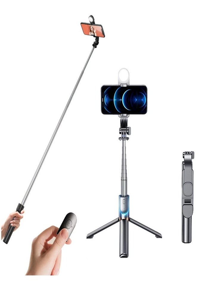 Generic - 4.3 Inch Retractable Selfie Tripod with Bluetooth Remote Control - Image 1
