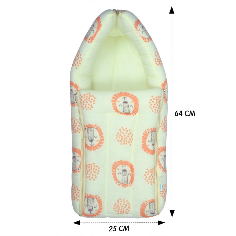 1ST STEP 100% Muslin Cotton 3 in 1 Baby Bed, Sleeping Bag & Carry Nest, Cotton Baby Bedding for New Born & Infant, Portable Bassinet, for Baby Carrying & Sleeping, Unisex Baby Sleeping Bed (YLLION) - Image 2