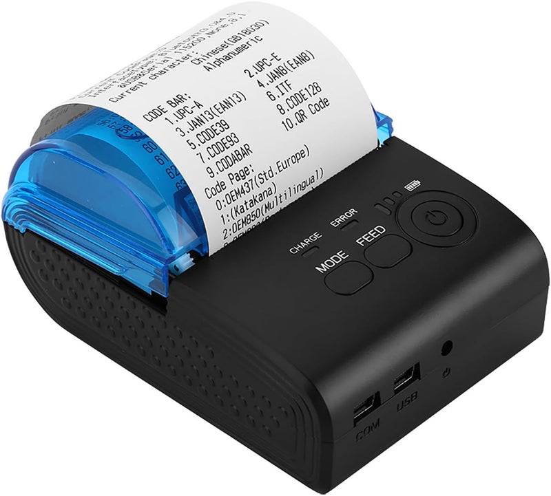 GOWENIC Bluetooth 4.0 Thermal Receipt Printer, Portable 58mm Shipping Label Printer with Auto Sleep and Auto for / 2000/7 / / 8/10 / Vista/Linux/Android (US) - Image 1