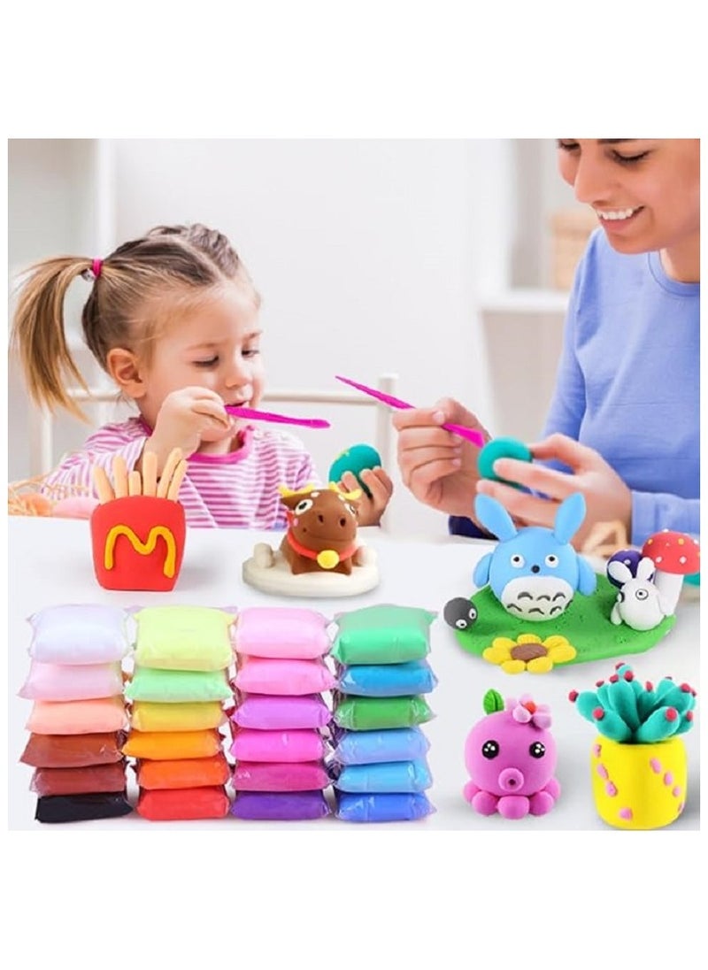 Soft, innovative, colorful and ultra-light clay toy set, fun clay toy set, educational toy for children for crafts and stress relief - (foam clay set of 12 different colors)  - Image 2