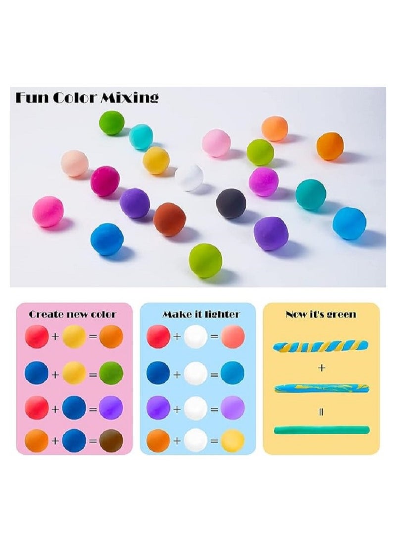 Soft, innovative, colorful and ultra-light clay toy set, fun clay toy set, educational toy for children for crafts and stress relief - (foam clay set of 12 different colors)  - Image 3