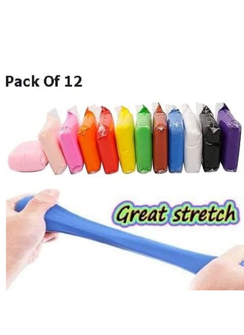 Soft, innovative, colorful and ultra-light clay toy set, fun clay toy set, educational toy for children for crafts and stress relief - (foam clay set of 12 different colors)  - Image 5