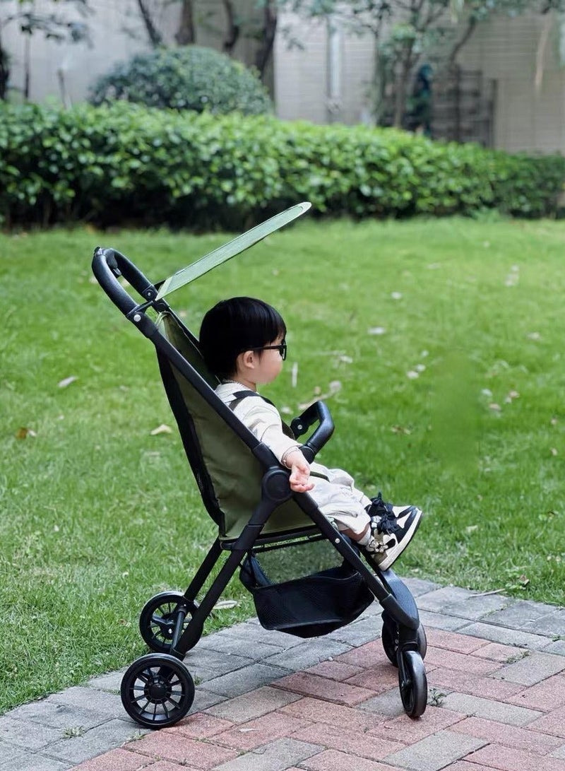 أنا أحب الأطفال عربة طفل ، عربة طفل ، عربة طفل طائرة المدمجة ، عربة طفل مع حزام الأمان ، 1-6-year-old الساحلية عربة طفل ، يد واحدة قابلة للطي(أخضر) - Image 2