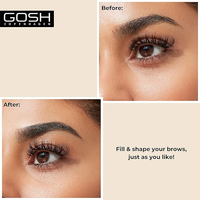 Gosh Eyebrow Pencil 3 Colour Color Dark Brown - Image 3