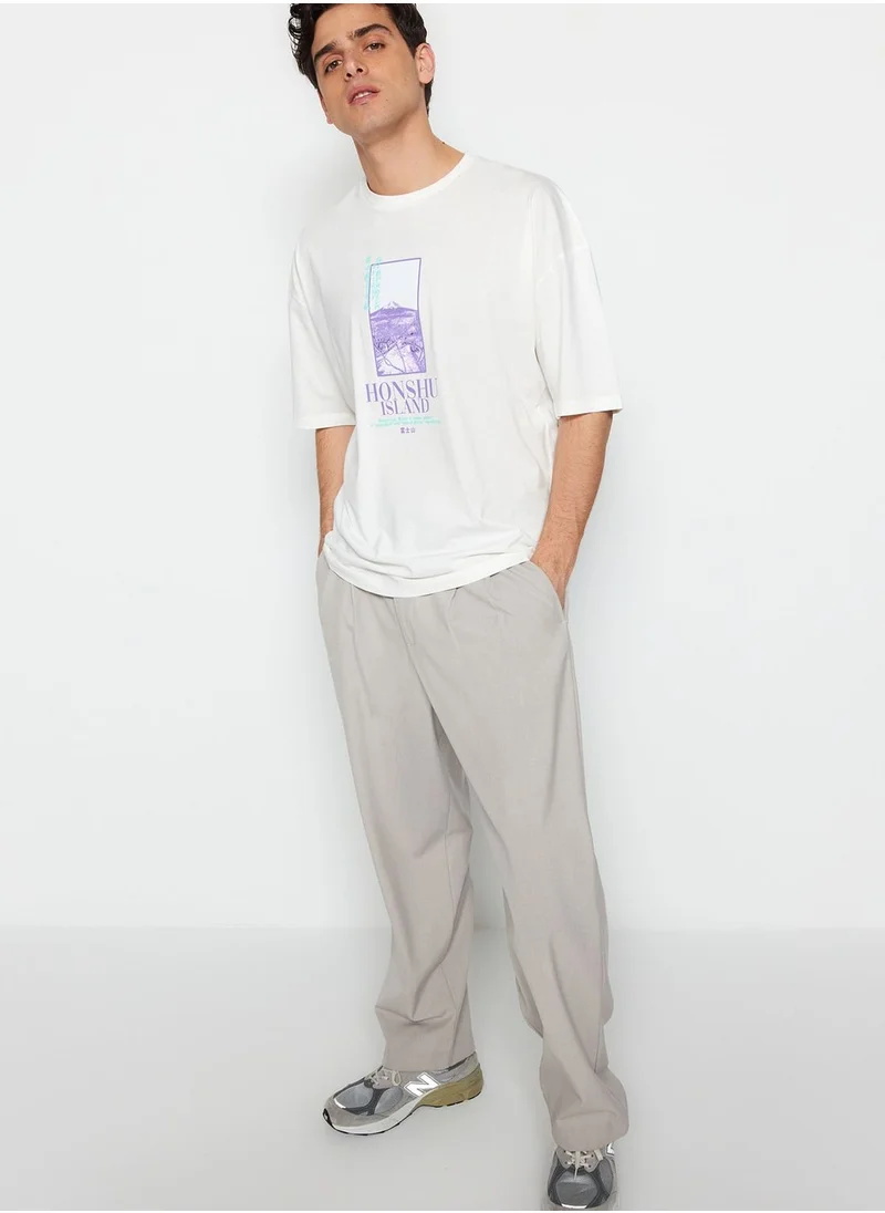 trendyol Graphic Print Crew Neck T-Shirt