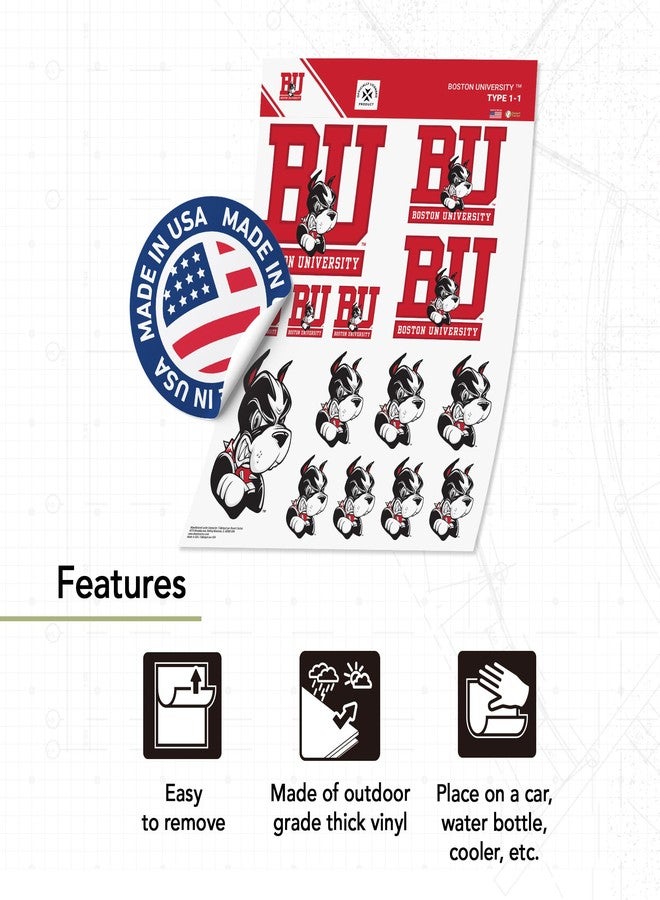 Desert Cactus Boston University Sticker Terriers BU Sticker Vinyl Decals Laptop Water Bottle Car Scrapbook Sheet T1 (Type 1-1) - Image 2