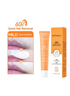 JoyPretty 60s Upper Lip Hair Removal Cream，Hair Removal Cream for Upper Lip Face & Chin Fast & Gentle with 30X Delay Hair Growth Moisturizing Hair Removal with Almond Oil & Aloe Vera Extract 20g  - Image 1