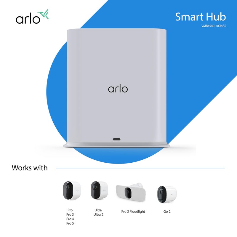 ARLO أرلو برو سمارت هاب، ملحق معتمد من أرلو - يربط الكاميرات بشبكة الواي فاي، يعمل مع: إيسينشال (1/2/3/3 XL، برو 5S/6/6 XL، كاميرات ألترا، كاميرات الفيضانات، كاميرات جرس الفيديو - Image 5