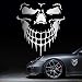 HungMieh Car Hood Decal Cool Skull Sticker for Truck SUV Motorcycle Bicycle with 10 Options and 5 Sizes 25 Inch Maximum Gloss Chrome Mirror Silver 626 inches x 697 inches - Image 2