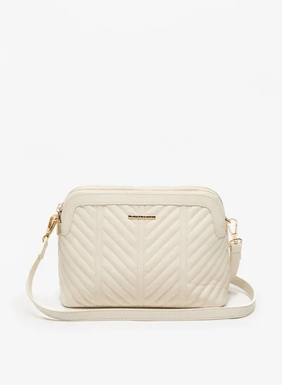Flora Bella By Shoexpress Women Quilted Crossbody Bag with Zip Closure