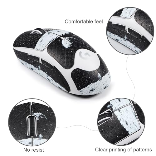 immoenuc Mouse Grip Tape Compatible with Logitech G PRO X2 SUPERSTRIKE, G PRO X Superlight 2 & 2 SE, Anti-Slip Sweat-Resistant Pre-Cut Mouse Skin（Earth Pattern） - Image 3