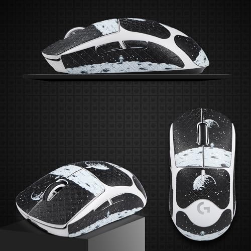 immoenuc Mouse Grip Tape Compatible with Logitech G PRO X2 SUPERSTRIKE, G PRO X Superlight 2 & 2 SE, Anti-Slip Sweat-Resistant Pre-Cut Mouse Skin（Earth Pattern） - Image 5