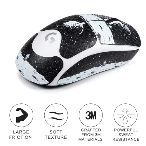 immoenuc Mouse Grip Tape Compatible with Logitech G PRO X2 SUPERSTRIKE, G PRO X Superlight 2 & 2 SE, Anti-Slip Sweat-Resistant Pre-Cut Mouse Skin（Earth Pattern） - Image 2