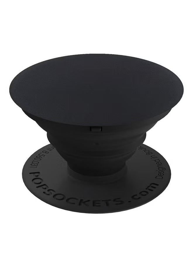 POPSOCKETS حامل هاتف ذكي | تصميم ألمنيوم أسود متين، حامل هاتف قابل للتعديل للاستخدام في السيارة والمكتب والمنزل، ملائم لجميع الهواتف الذكية، قبضة آمنة ومستقرة، محمول وسهل الاستخدام - Image 3