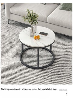 Arabest Home Coffee Table Living Room, Round Table Small Sub-sofa Side Table, Light Luxury Simple Modern Coffee Table  - Image 3