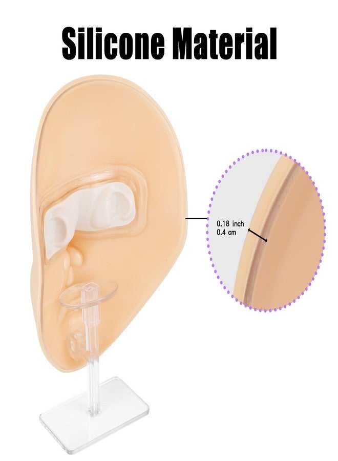 Bueuo Makeup Practice Face, 5D Reusable Silicone Make up Practice Board Mannequin Face with Makeup Brushes Sponge Set and Eyeshadow Board Kit for Emerging Artist, Girl's Gift, Yellow - Image 3