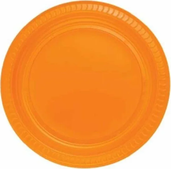 Alsepeteavm Plastic Plate Orange 25 Pieces 23CM.