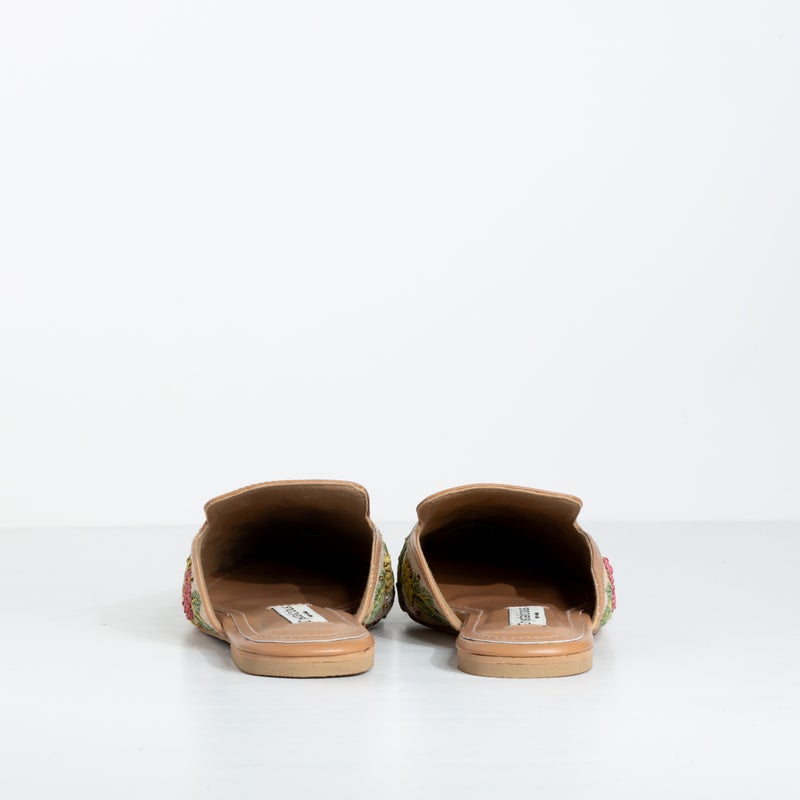 Crystalicious Sage Raffia Women Flat Handcrafted by Artisticas - Image 5