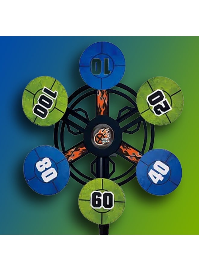 Graffic Giraffe Kids Bow And Arrow Set with Moving Shooting Target | Green, Bow Arrow Toy Set | Suction Cup Arrows and Quiver | Archery Toy Set with Bag | Outdoor Toys for Kids Boys & Girls Ages 5+ - Image 4