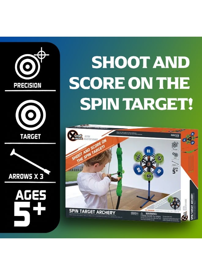 Graffic Giraffe Kids Bow And Arrow Set with Moving Shooting Target | Green, Bow Arrow Toy Set | Suction Cup Arrows and Quiver | Archery Toy Set with Bag | Outdoor Toys for Kids Boys & Girls Ages 5+ - Image 3