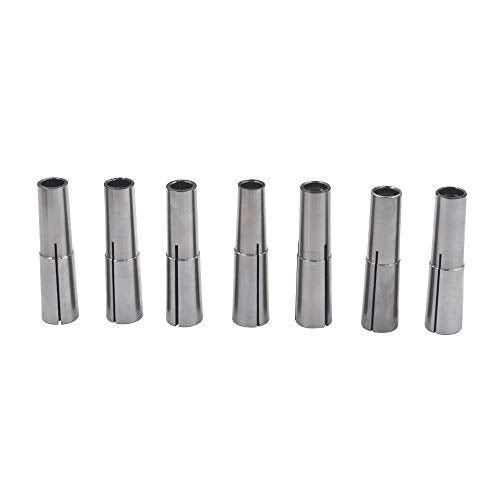 findmall 7Pcs #2 MT Collet Set 1/8" - 1/2" 2MT MT2 3/16 1/4 3/8 Round Chuck - Image 1
