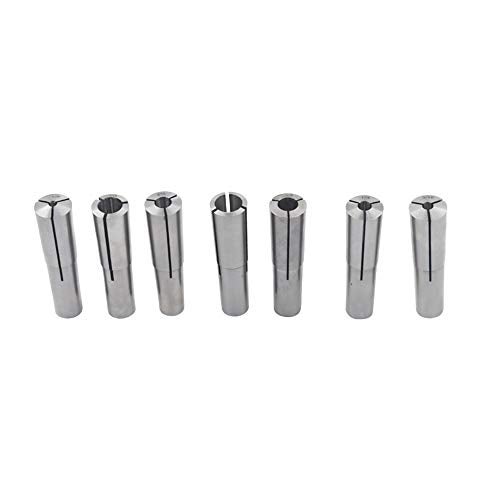 findmall 7Pcs #2 MT Collet Set 1/8" - 1/2" 2MT MT2 3/16 1/4 3/8 Round Chuck - Image 4