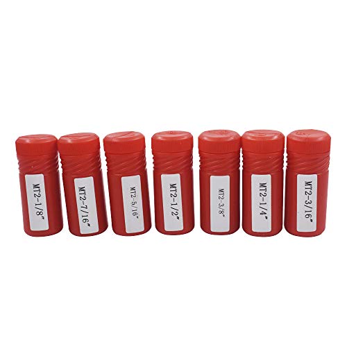 findmall 7Pcs #2 MT Collet Set 1/8" - 1/2" 2MT MT2 3/16 1/4 3/8 Round Chuck - Image 2