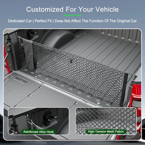 xipoqix Truck Bed Cargo Net 4921 x 1811 Inch Compatible with 20152026 Ford F150 Truck Bed Organizer Mesh Net Replacement for 20152026 Ford F150 Accessories - Image 3