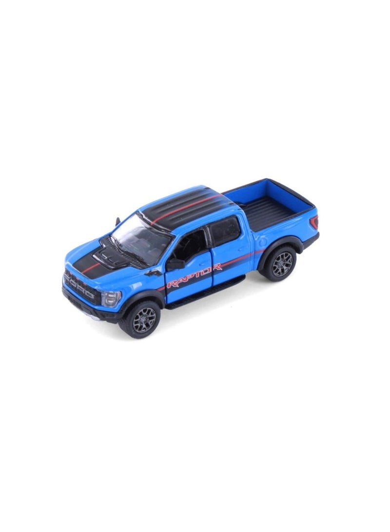 Kinsmart 1:78 Scale -2022 Ford F-150 Raptor Livery Edition Die-Cast Pickup Truck-Blue - Image 1