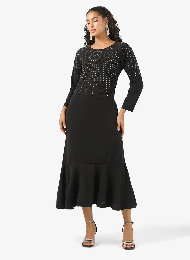 Khizana A-line Dress With Embellishment - Image 1