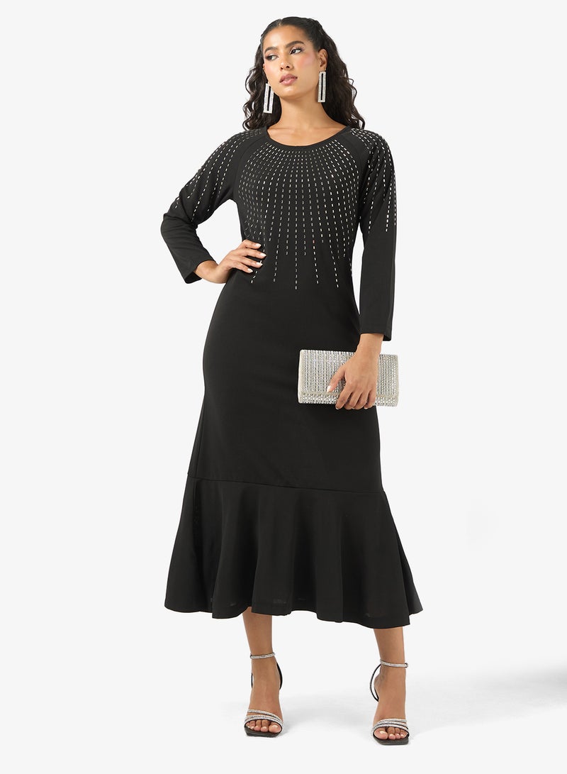 Khizana A-line Dress With Embellishment - Image 4