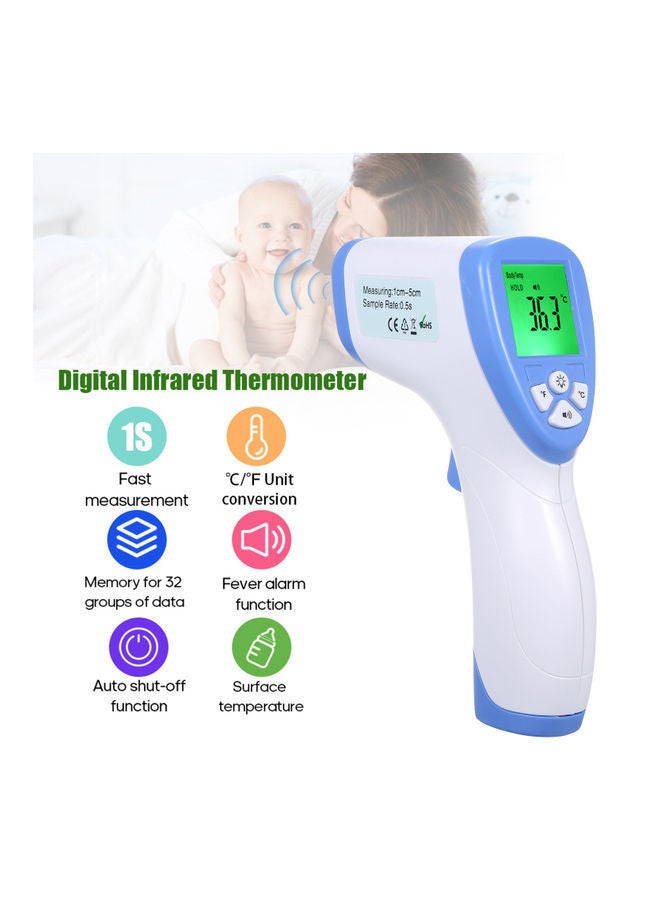 نيبمينينت ميزان قياس حرارة رقمي للجبهة بدون تلامس يعمل بالأشعة تحت الحمراء مع شاشة LCD بإضاءة خلفية - Image 4