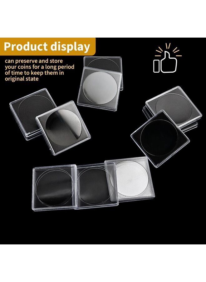 12 Pcs Coin Collection Cases, Adjustable Acrylic Coin Collection Cases, Coin Snap Holder, Protection Cases for Collectors, Coin Collection Supplies - Image 2