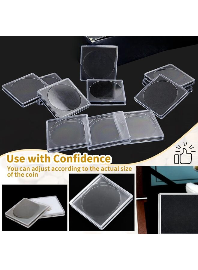 12 Pcs Coin Collection Cases, Adjustable Acrylic Coin Collection Cases, Coin Snap Holder, Protection Cases for Collectors, Coin Collection Supplies - Image 5